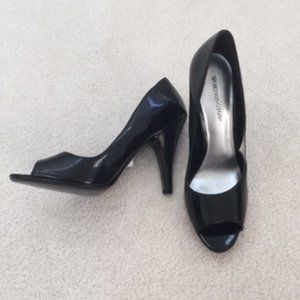 Worthington Black Peep Toe Heels
